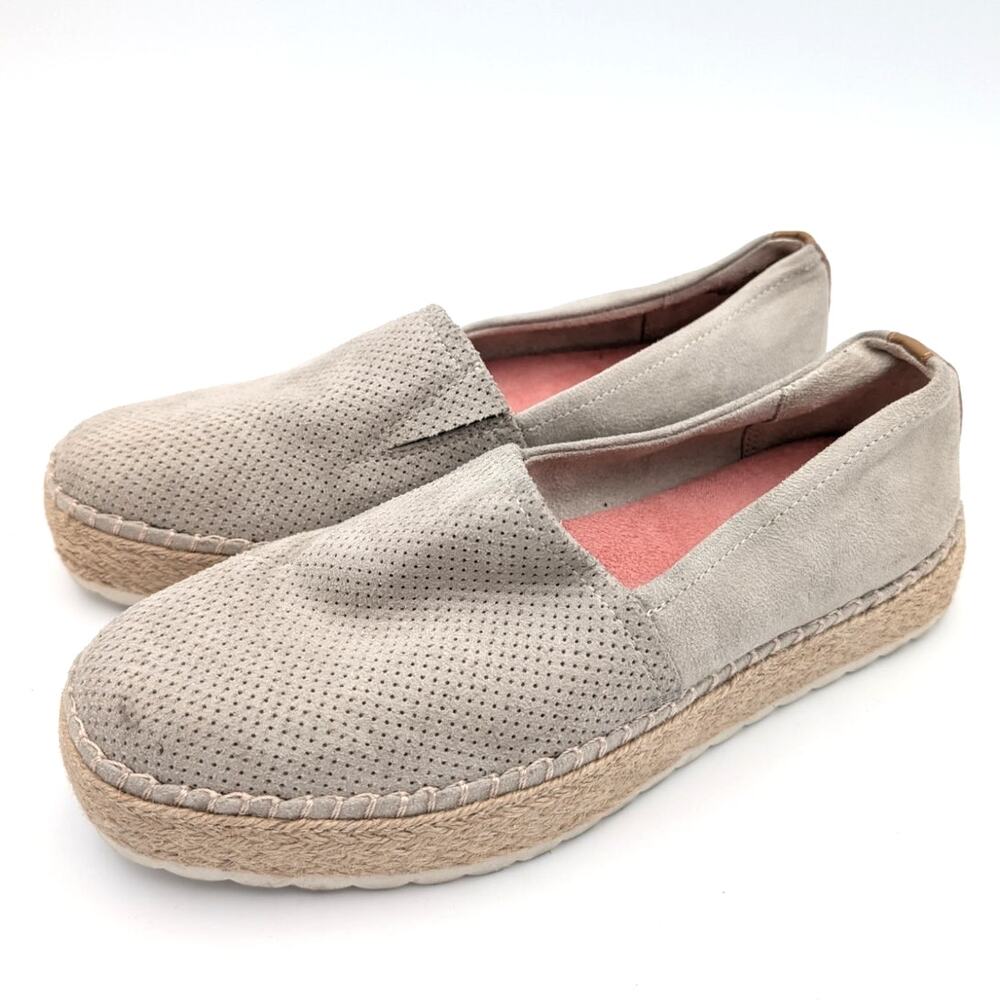 Dr. Scholl's Sunray Espadrilles Slip On Shoes Women's Oyster Grey Size US7M EU37